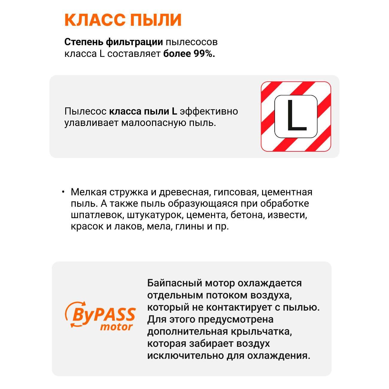 Пылесос строительный Bort BSS-1130