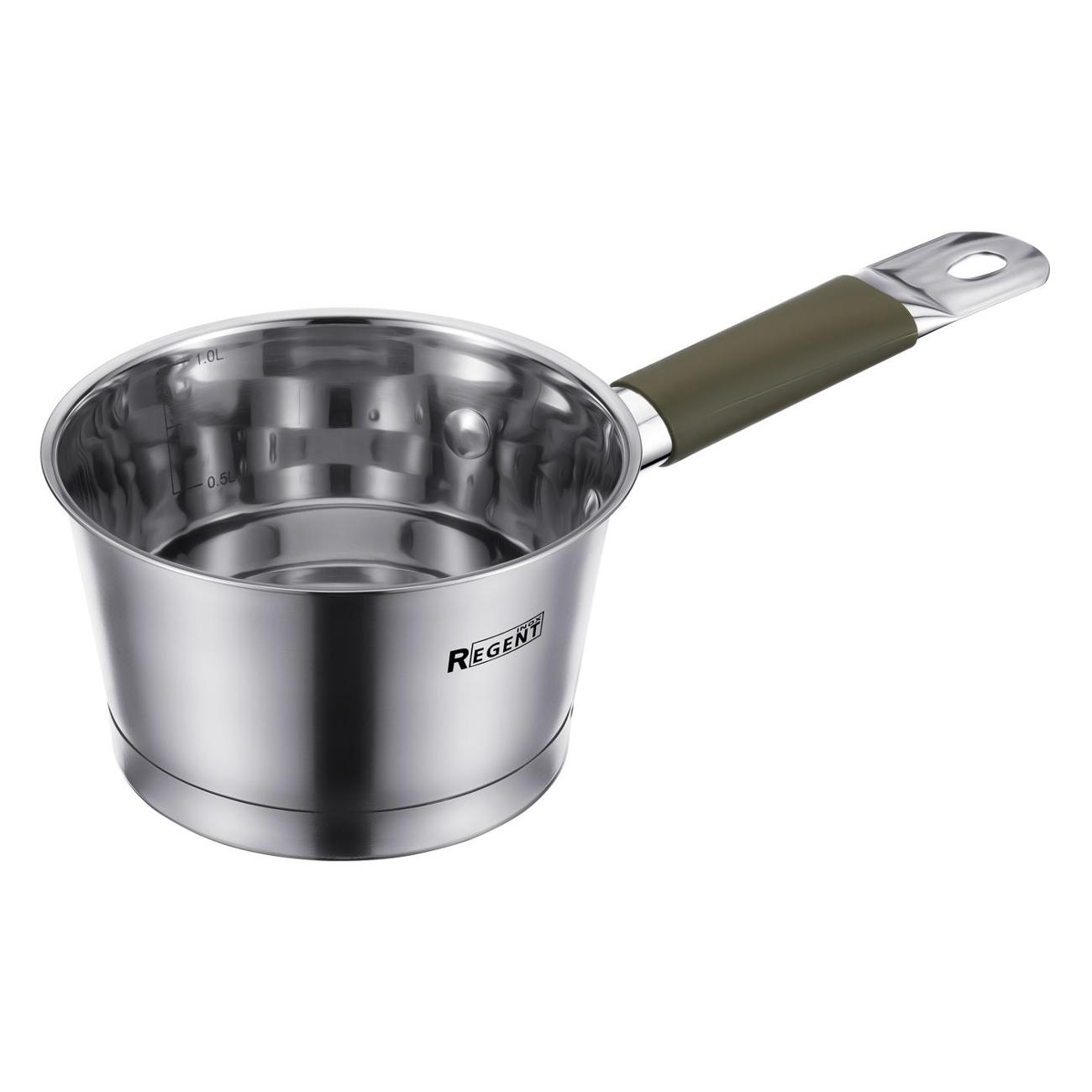 Ковш 14см/1.2л с крышкой REGENT inox OLIVA