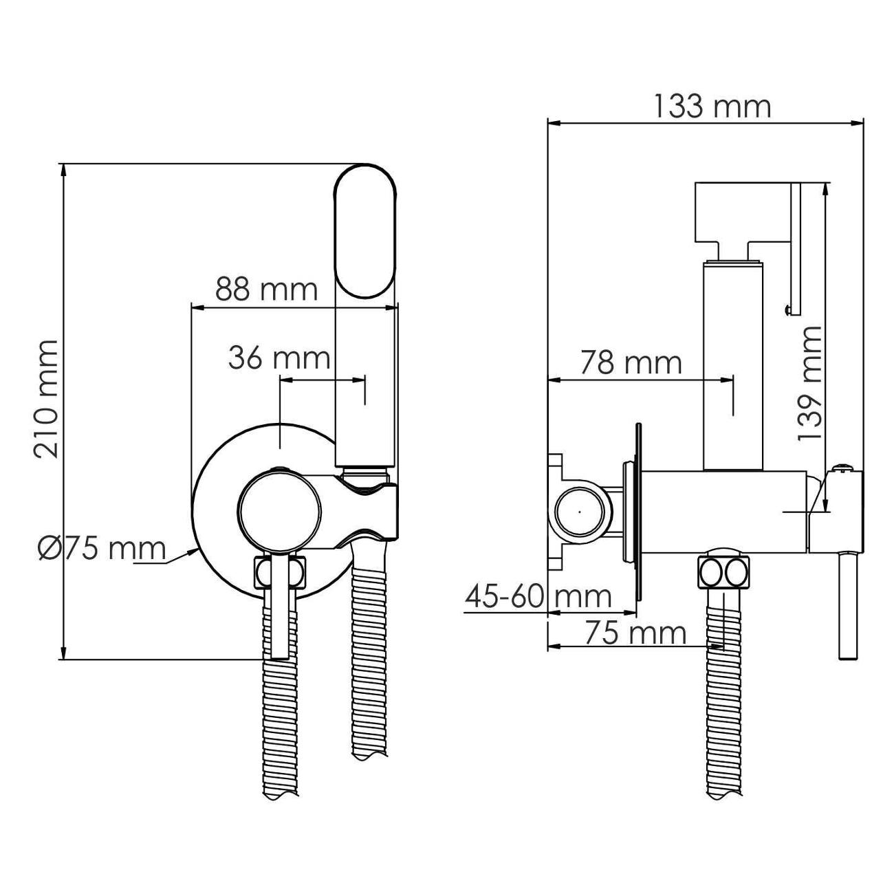 Гигиенический душ Wasserkraft A70738