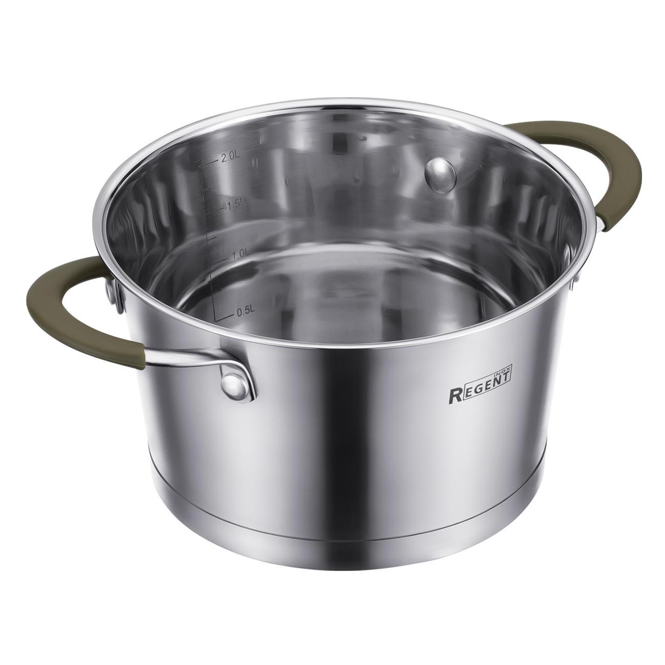 Кастрюля 20см/3.2л с крышкой REGENT inox OLIVA