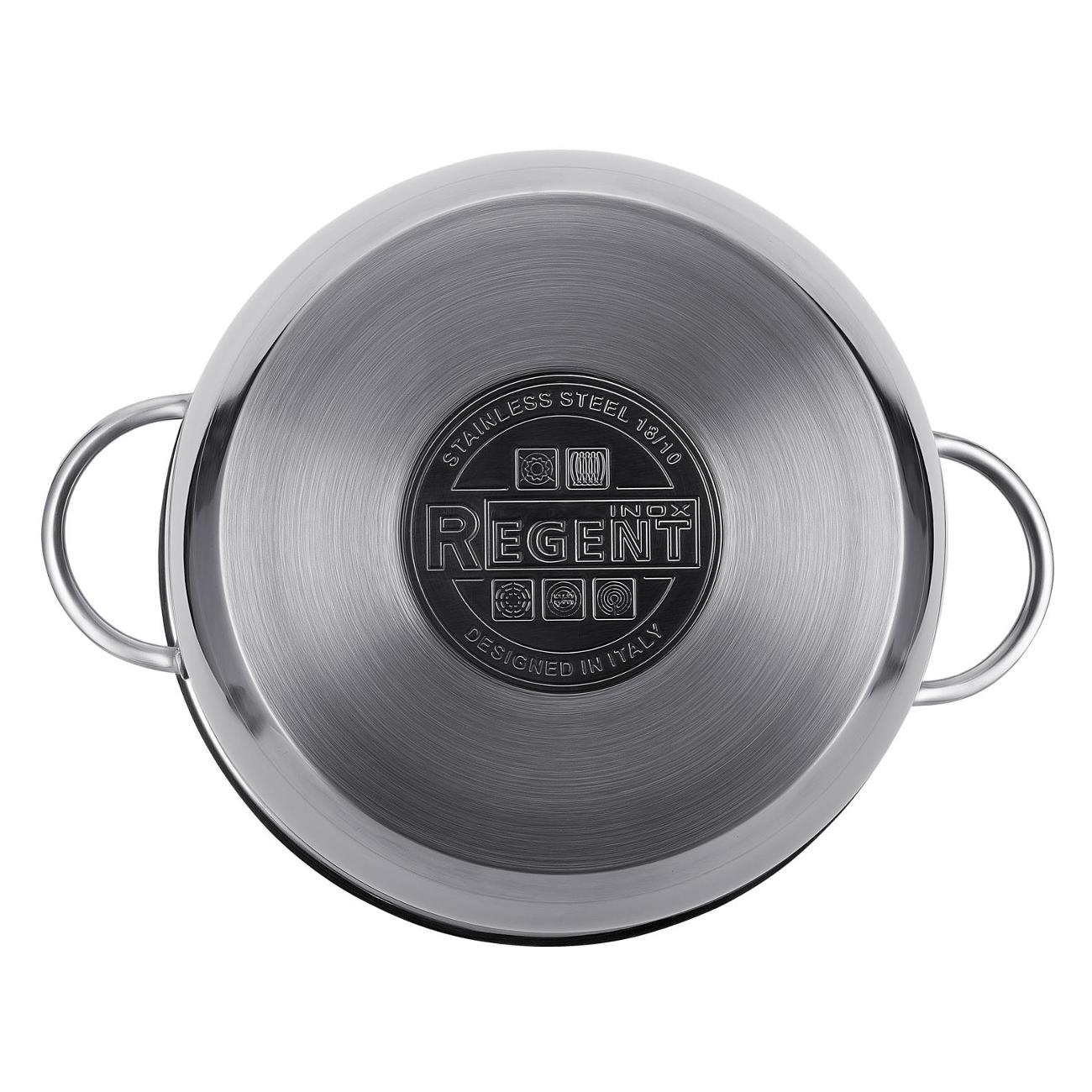 Кастрюля 20см/3л с крышкой REGENT inox Bimbo vitro