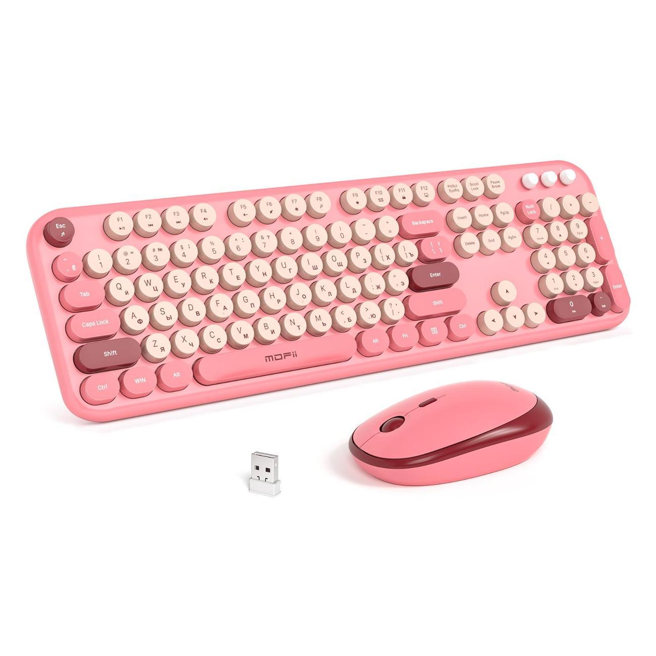 Комплект клавиатура+мышь MOFii SMK-693M2AG red фото