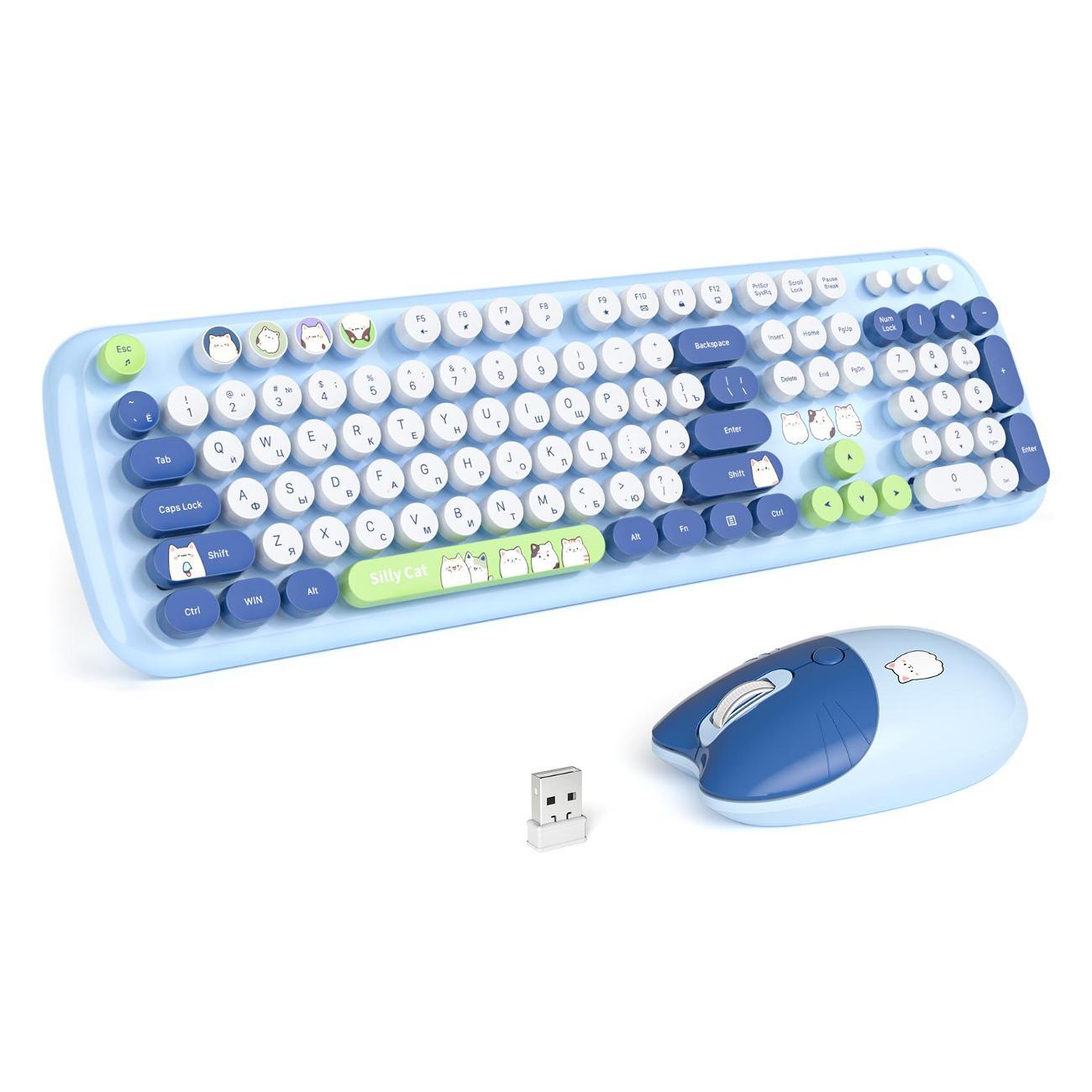 Комплект клавиатура+мышь MOFii SMK-648M3AG blue фото