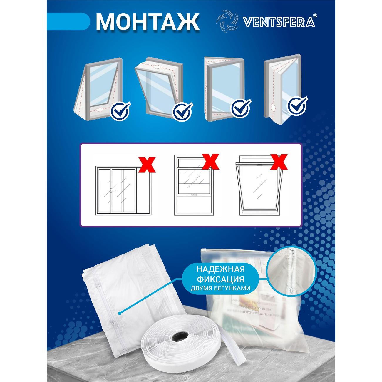 Оконный уплотнитель для мобильного кондиционера VENTSFERA Frame 3,3 м