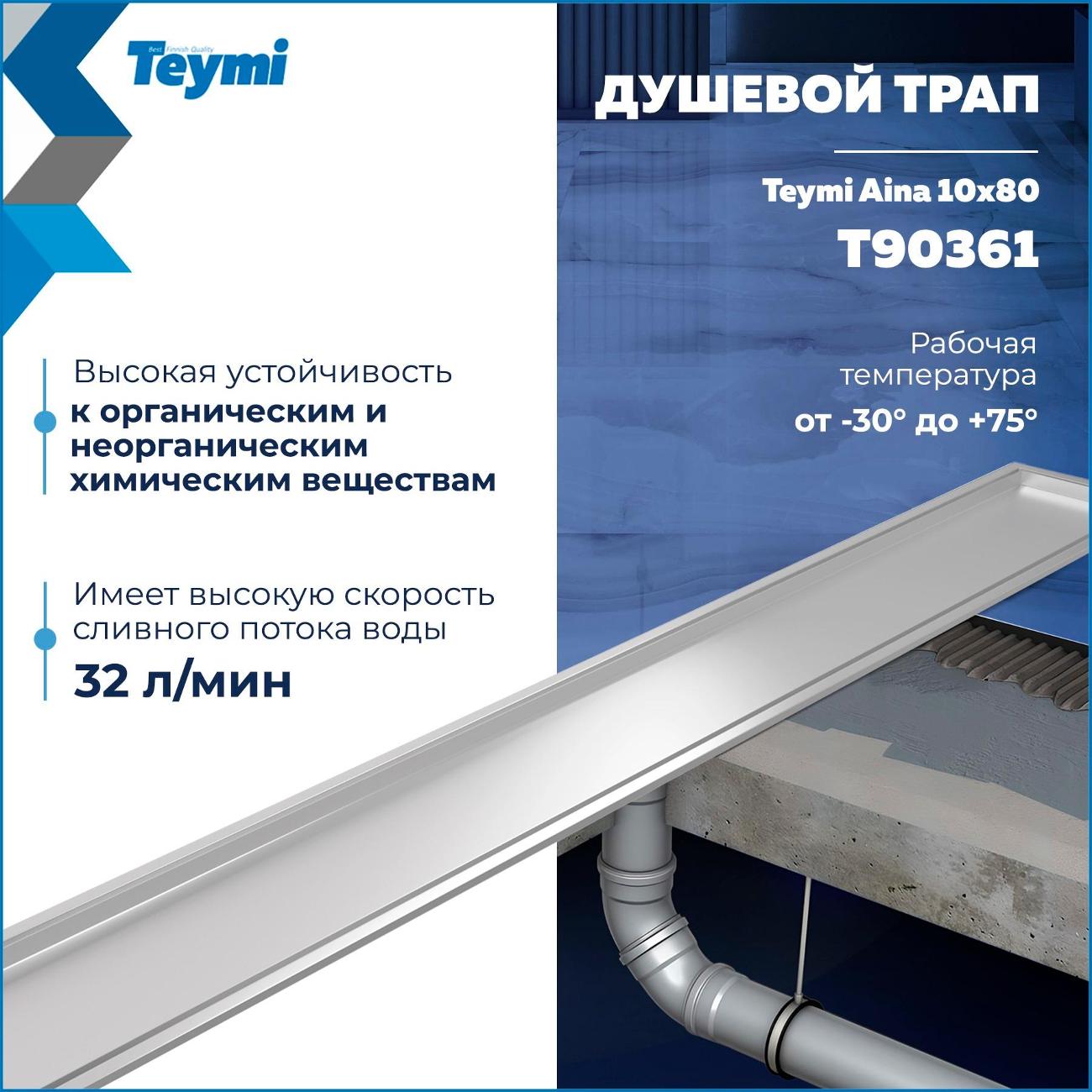 Трап душевой Teymi Aina T90361