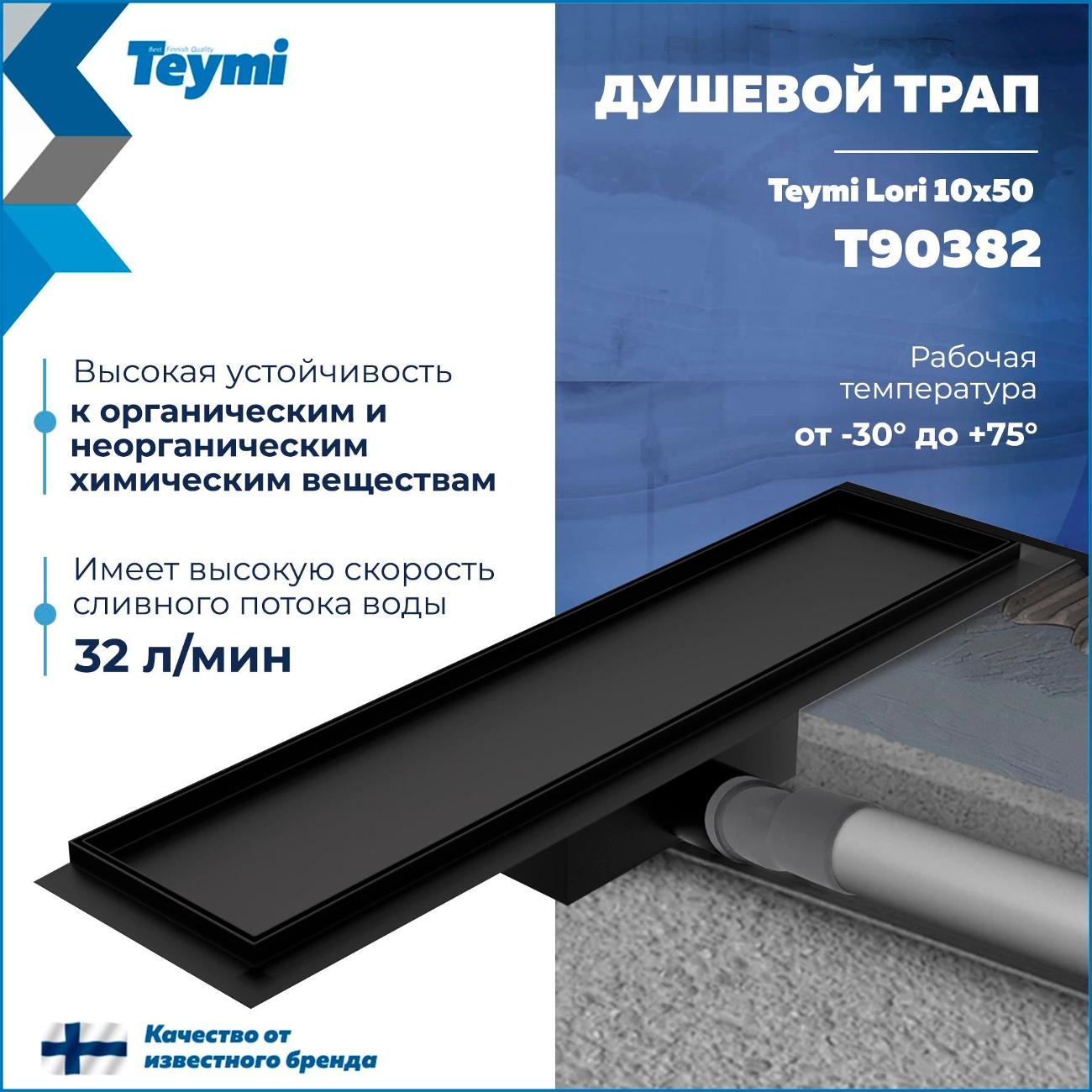 Трап душевой Teymi Lori T90382