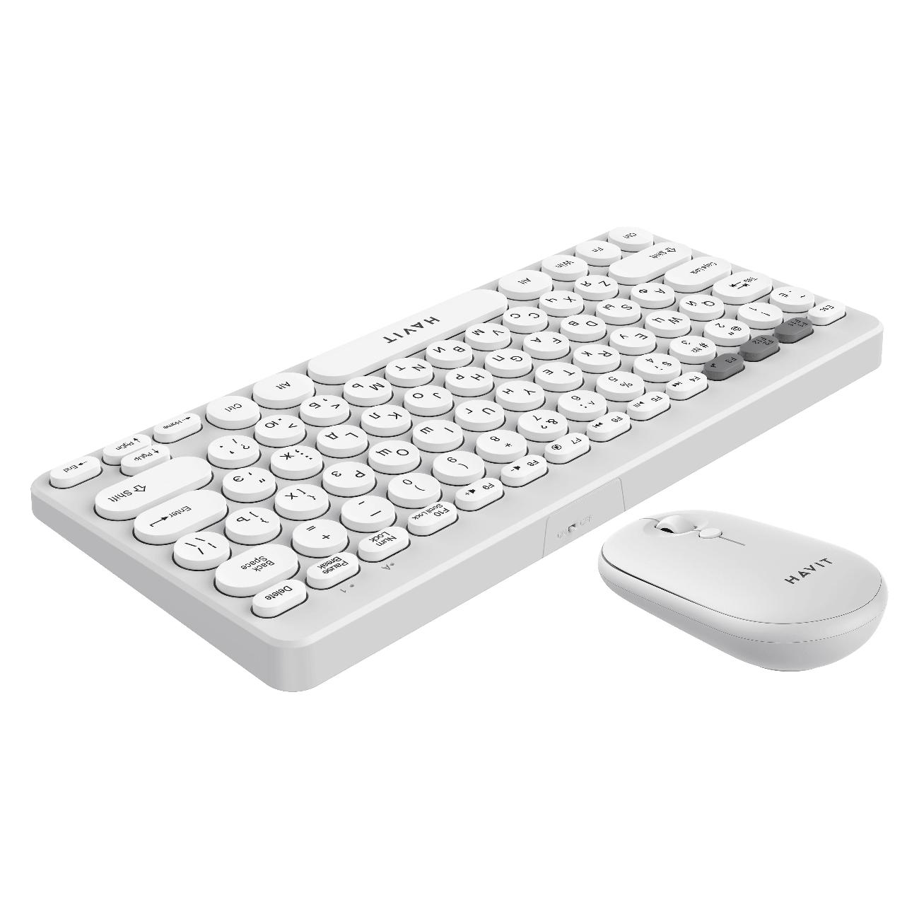 Комплект клавиатура+мышь Havit KB279GCM White+Grey