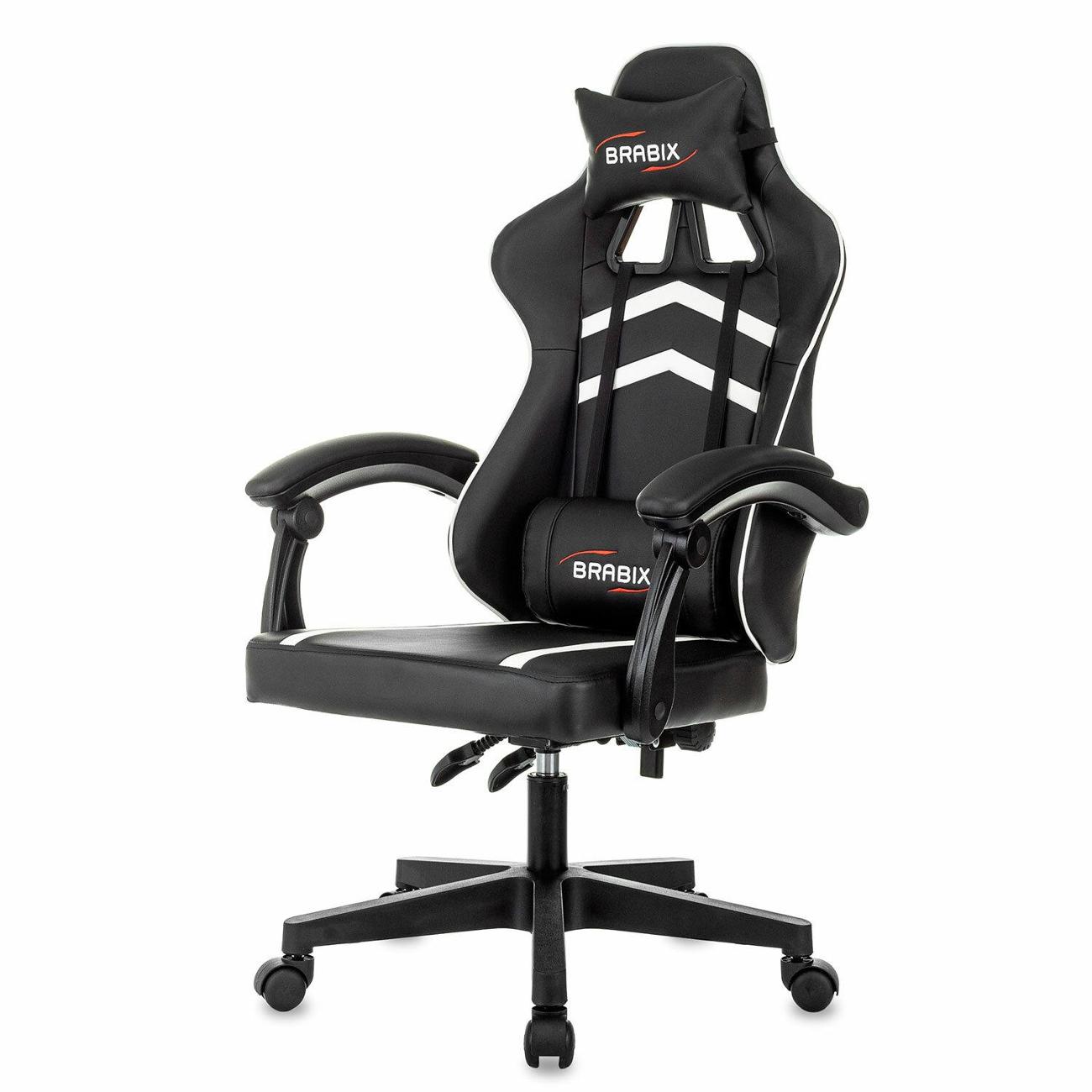 Кресло компьютерное Brabix Shooter черное/белое 533191