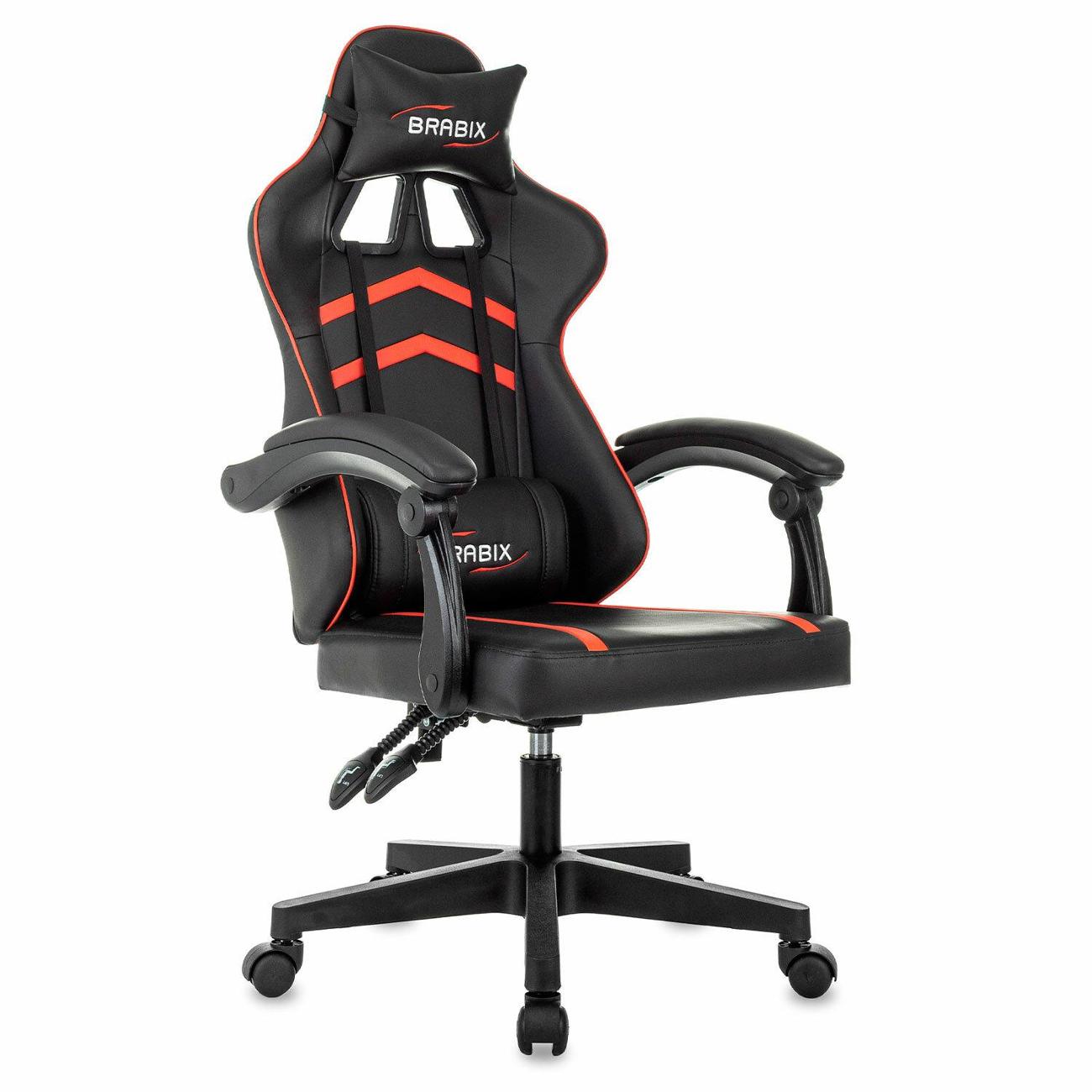 Кресло компьютерное Brabix Shooter черное/красное 533190