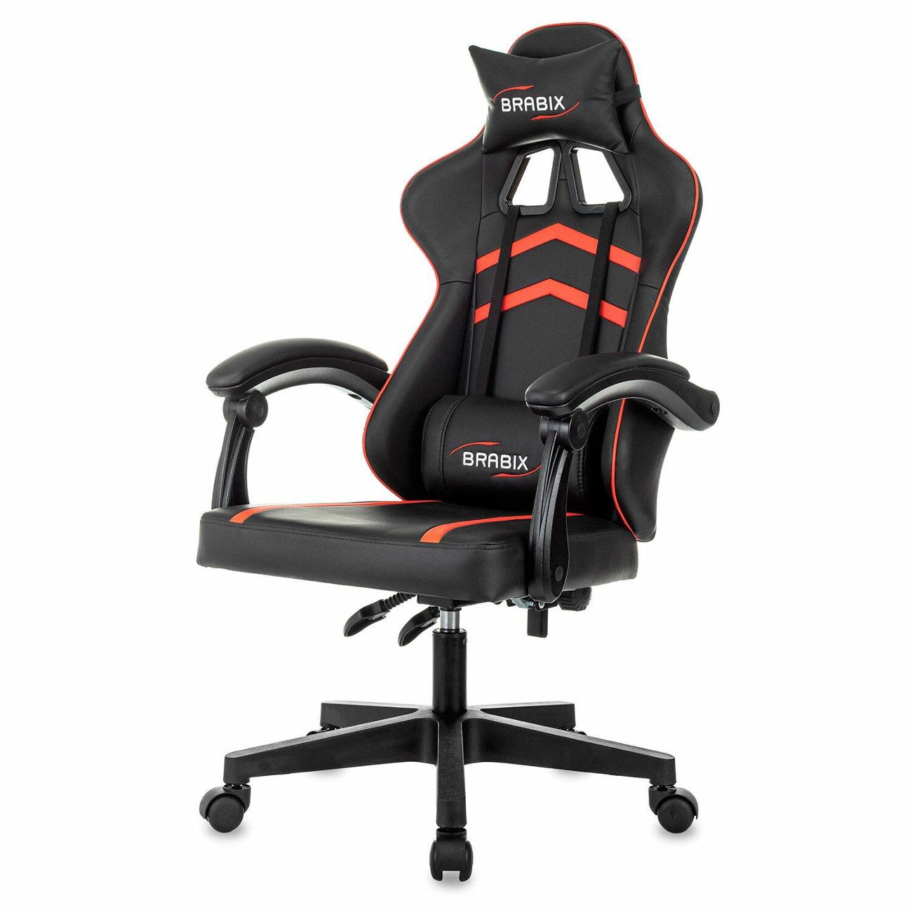 Кресло компьютерное Brabix Shooter черное/красное 533190