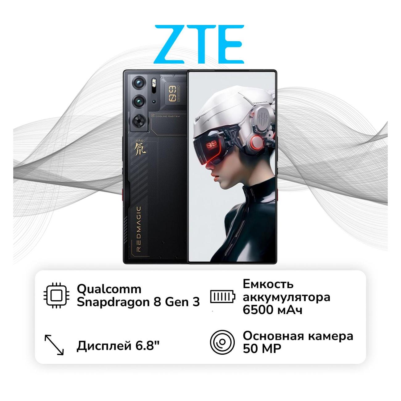 Смартфон ZTE Nubia RedMagic 9 Pro 16/512GB Cyclone Transparent черный