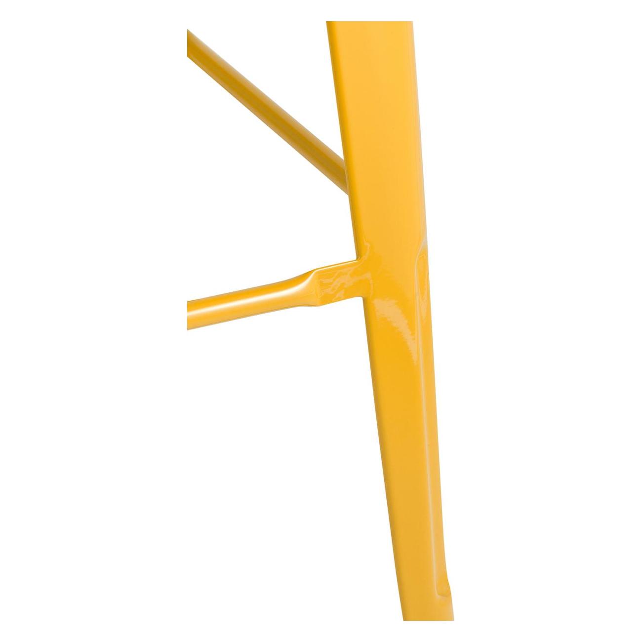 Стул барный Stool Group TOLIX желтый глянцевый + темное дерево