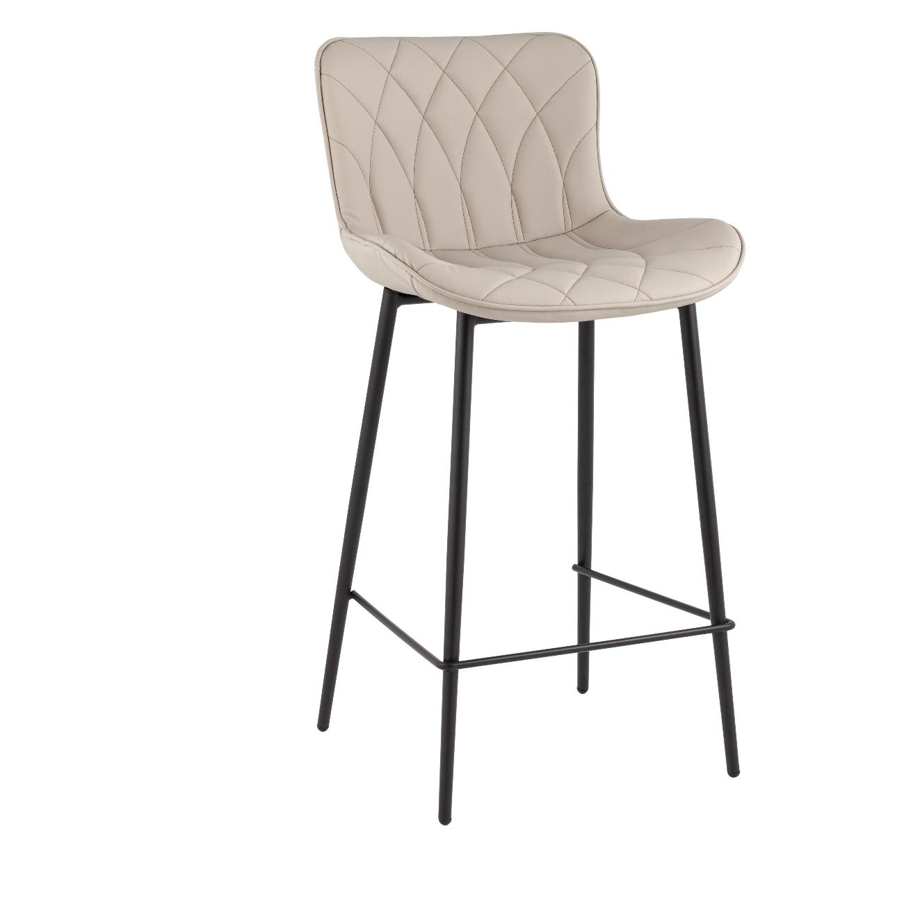 Стул барный Stool Group Vault, экокожа, серый