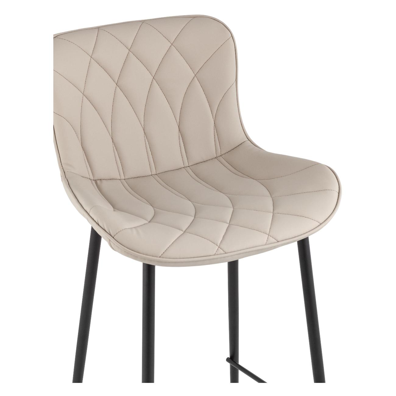 Стул барный Stool Group Vault, экокожа, серый