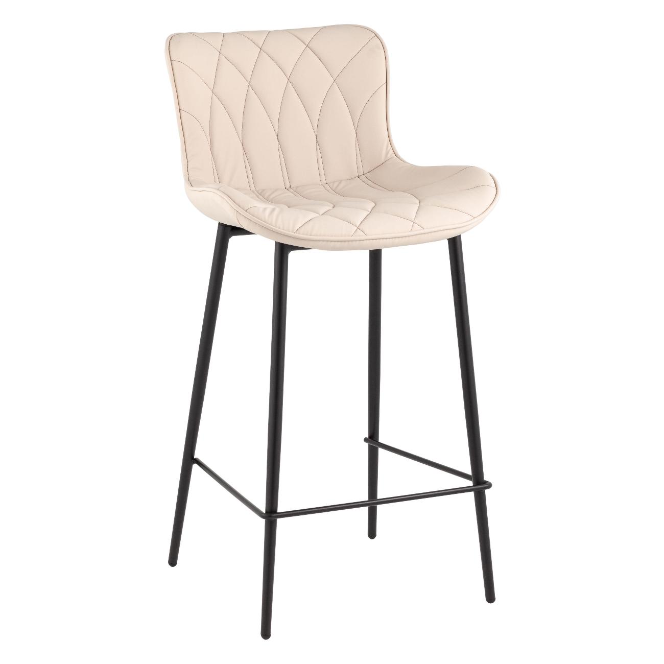 Стул барный Stool Group Vault, экокожа, светло-серый