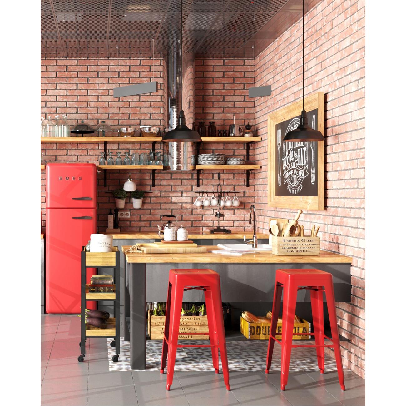 Стул барный Stool Group TOLIX красный глянцевый