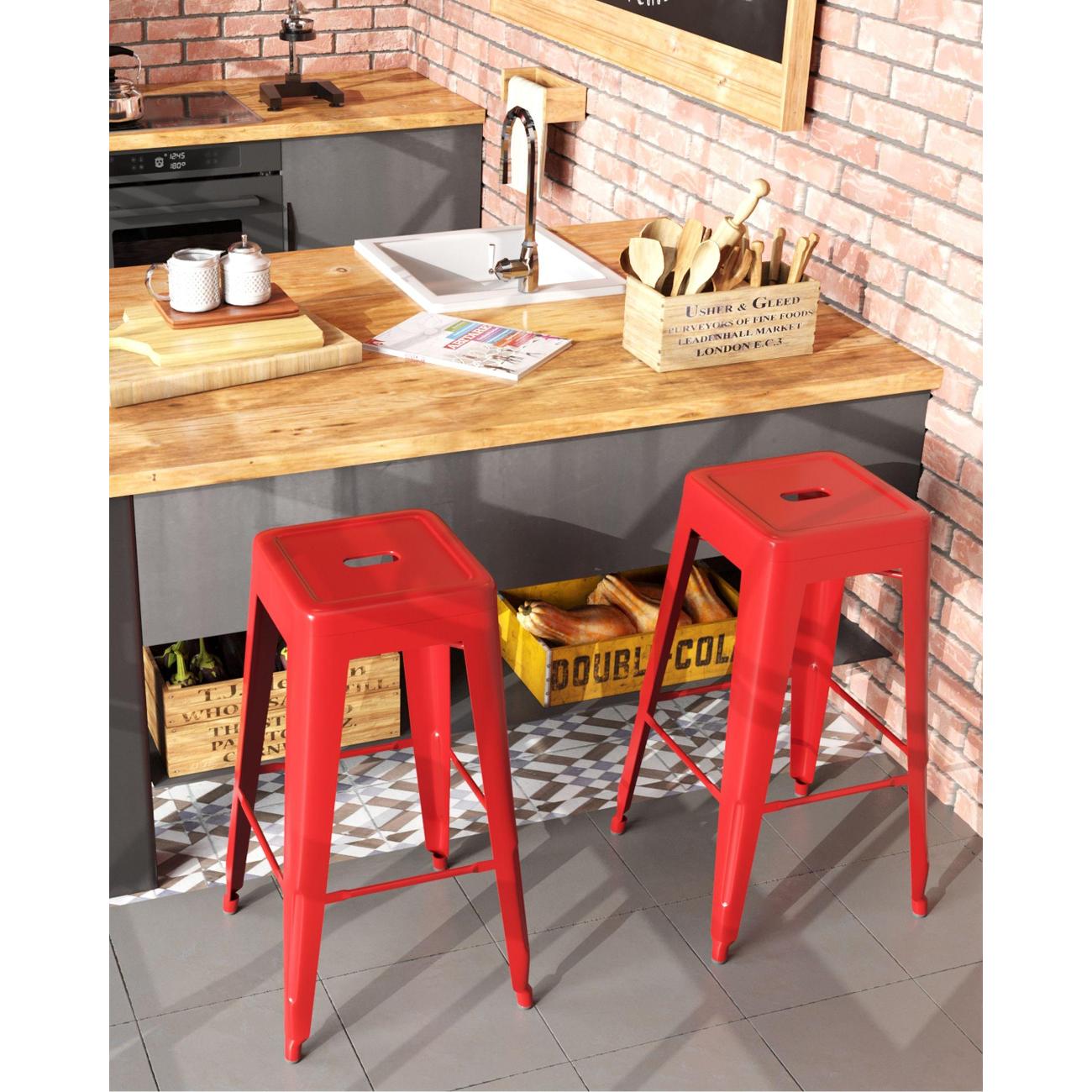 Стул барный Stool Group TOLIX красный глянцевый