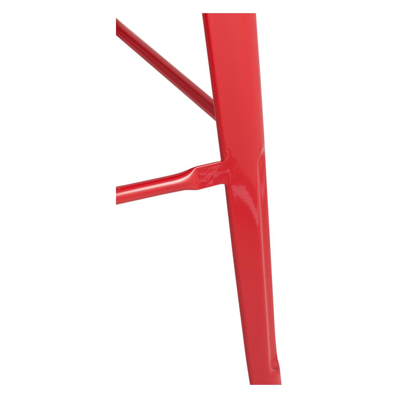 Стул барный Stool Group TOLIX красный глянцевый + темное дерево