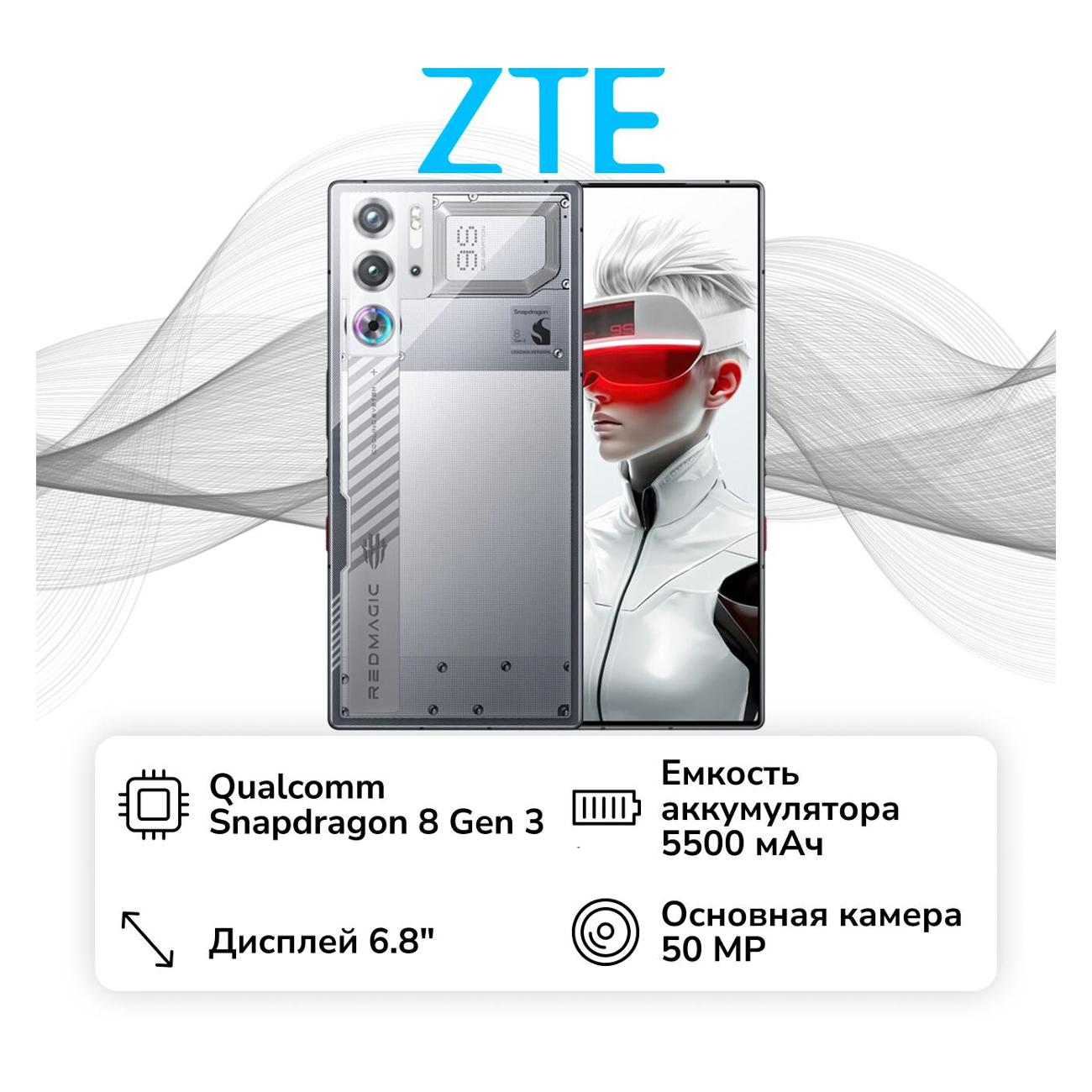 Смартфон ZTE Nubia RedMagic 9S Pro+ 16/512GB Snowfall серебристый