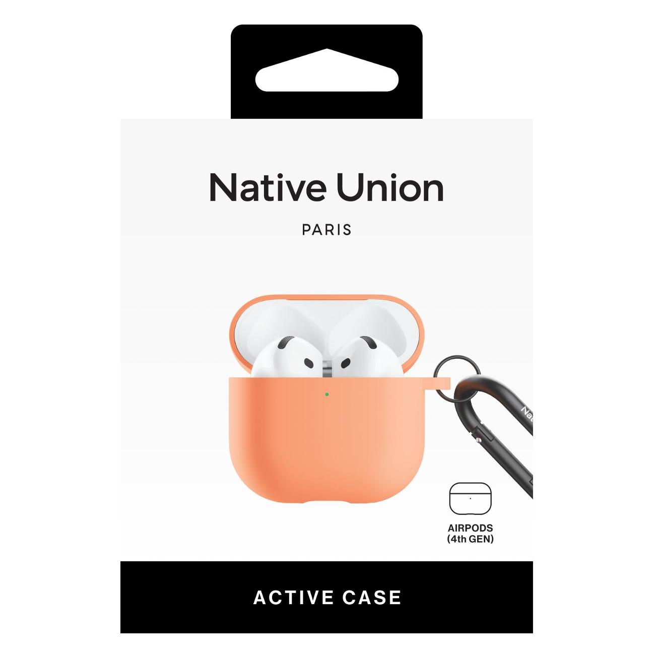 Чехол Native Union для Active Case AirPods 4 с карабином, абрикосовый