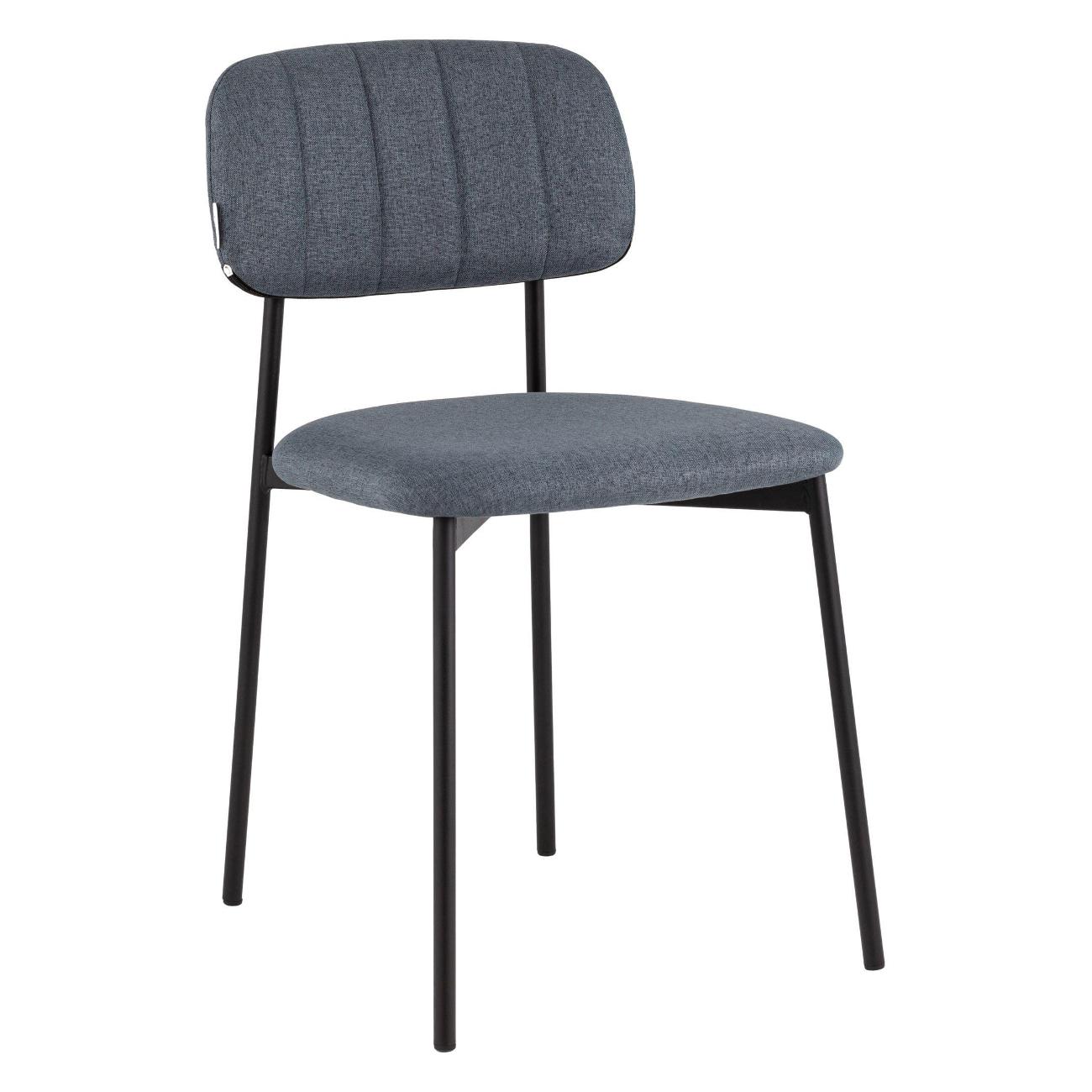 Стул обеденный Stool Group Майло, рогожка, серо-синий (комплект 4шт)