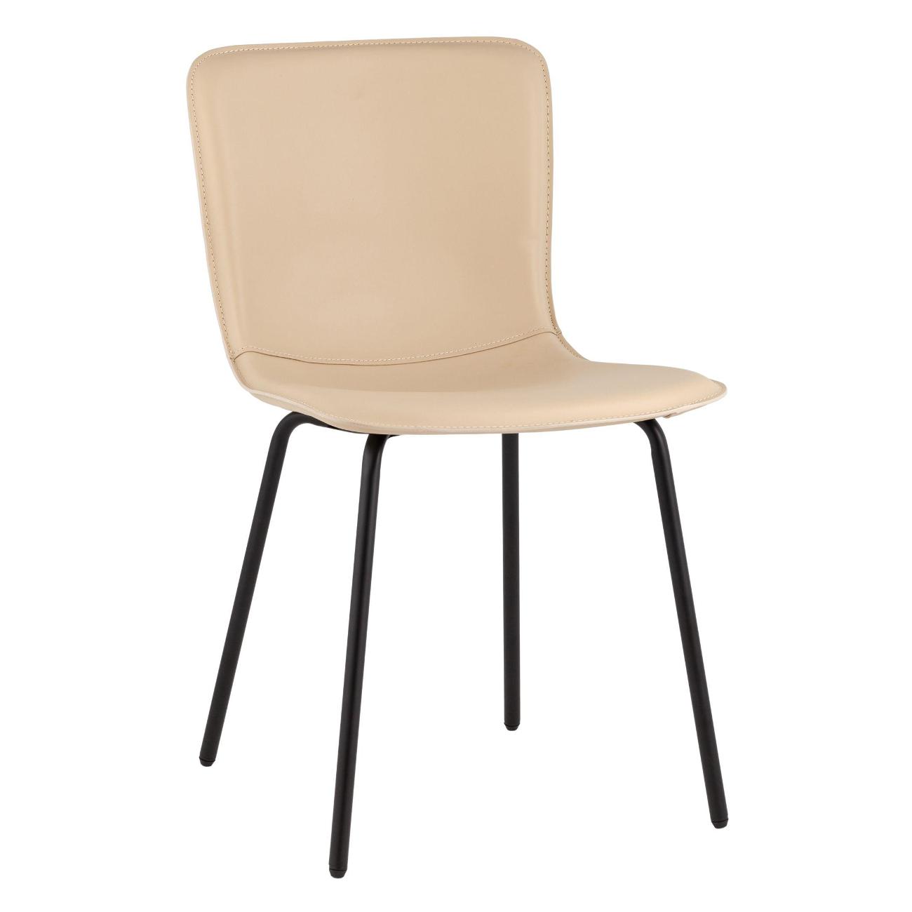 Стул обеденный Stool Group Pluto, экокожа бежевый (комплект 4шт)