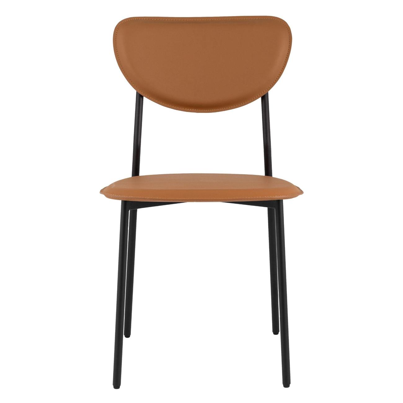 Стул обеденный Stool Group Minnie, экокожа коричневый (комплект 4шт)