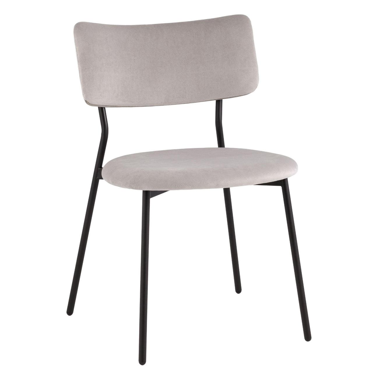 Стул обеденный Stool Group Амелия велюр светло-серый (комплект 4шт)