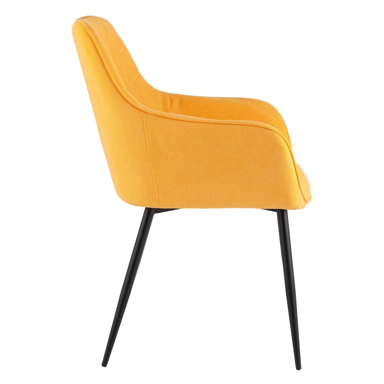 Стул обеденный Stool Group Noa, рогожка желтый (комплект 2шт)