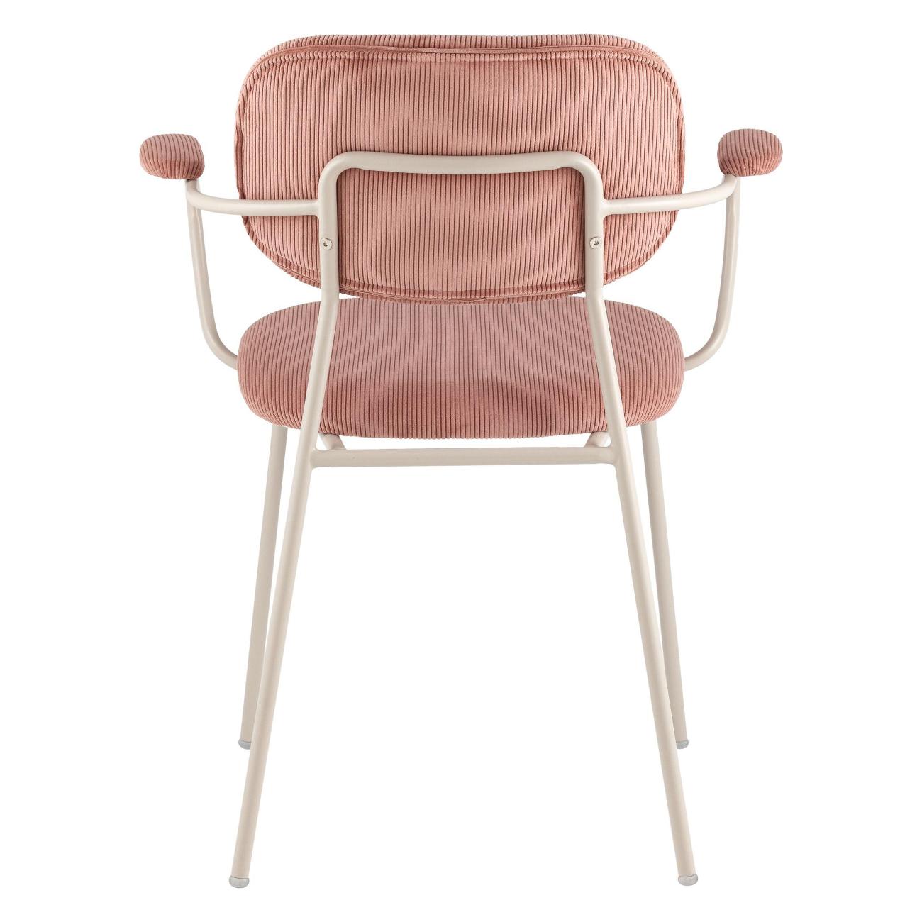 Стул обеденный Stool Group Кэрол, пыльно-розовый, серые ножки (комплект 4 стула)