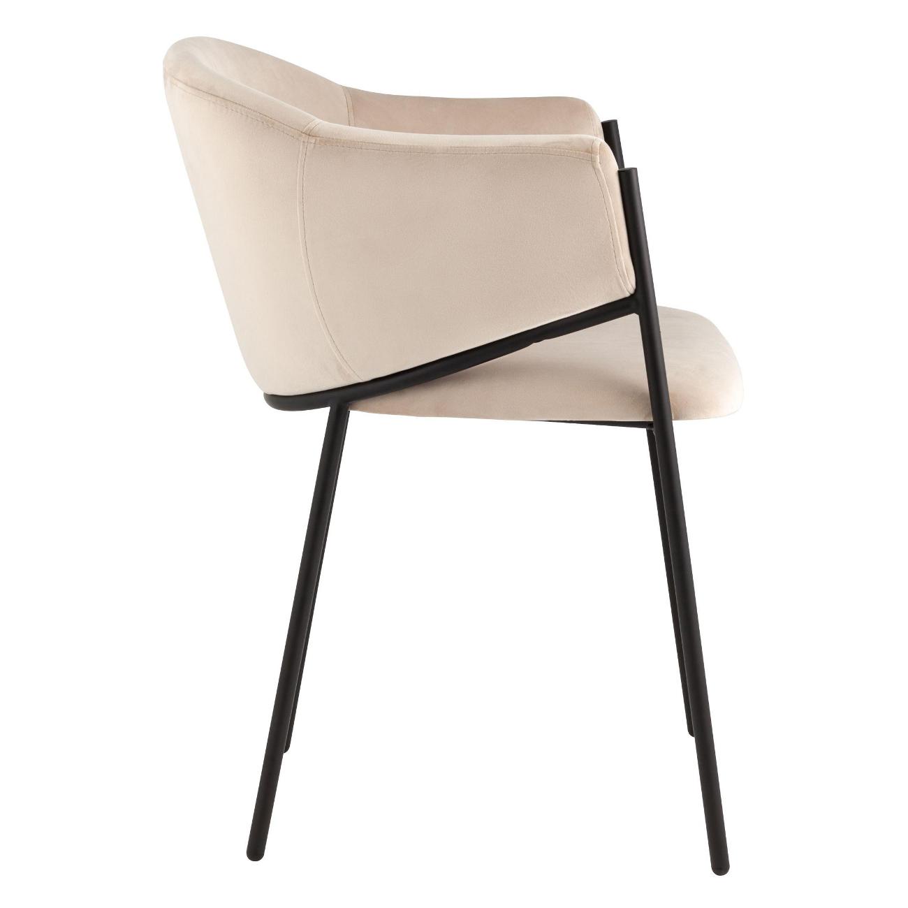 Стул обеденный Stool Group Brace велюр молочный (комплект 2шт)