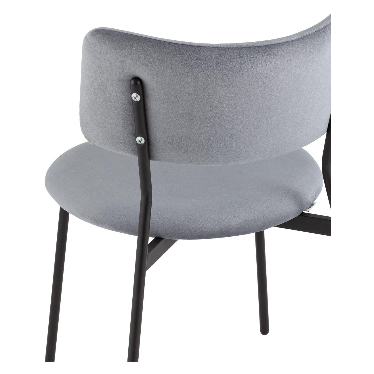 Стул обеденный Stool Group Амелия велюр серо-голубой (комплект 4шт)