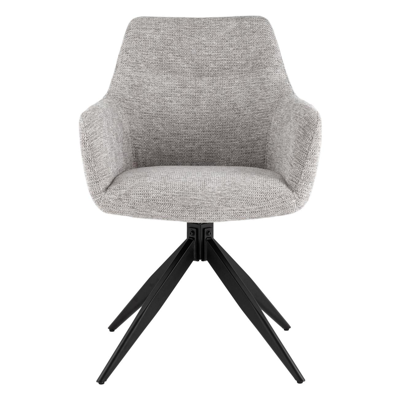 Стул обеденный Stool Group Enid, рогожка светло-серый (комплект 2шт)