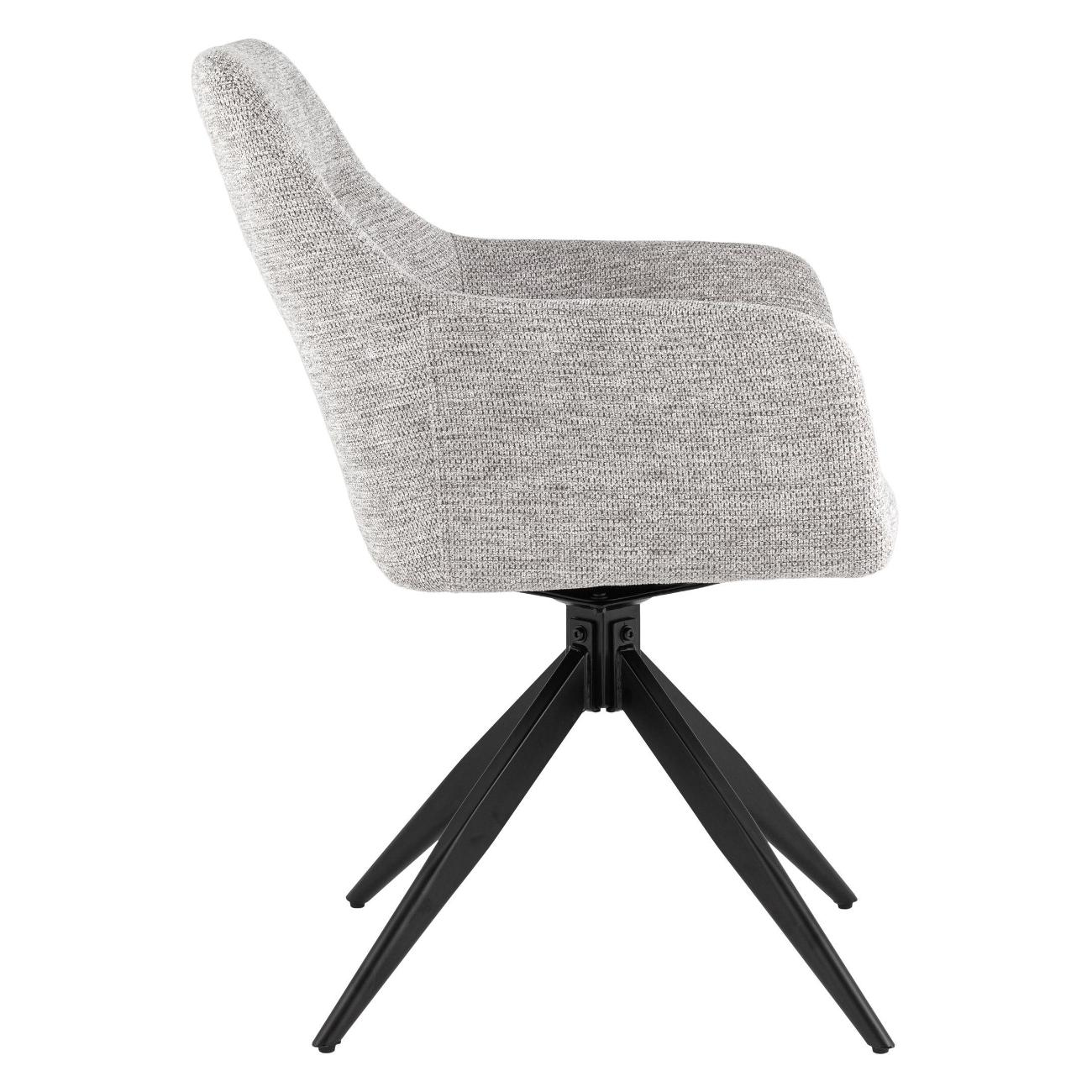 Стул обеденный Stool Group Enid, рогожка светло-серый (комплект 2шт)