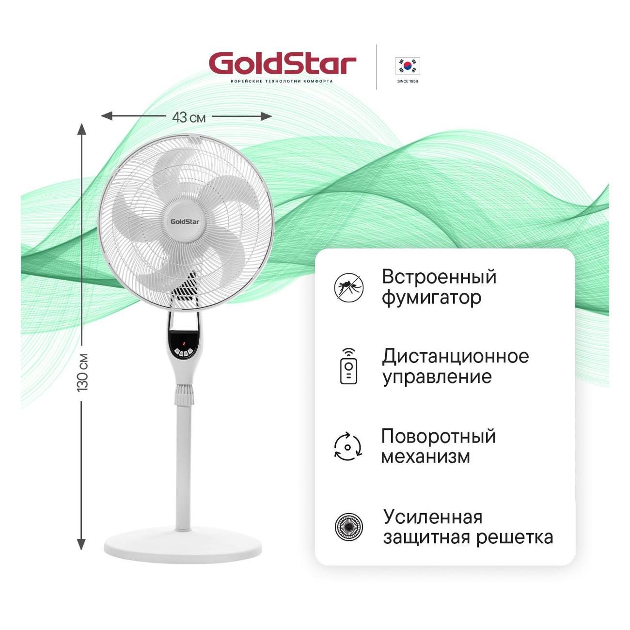 Вентилятор напольный GoldStar GFF-300W фото