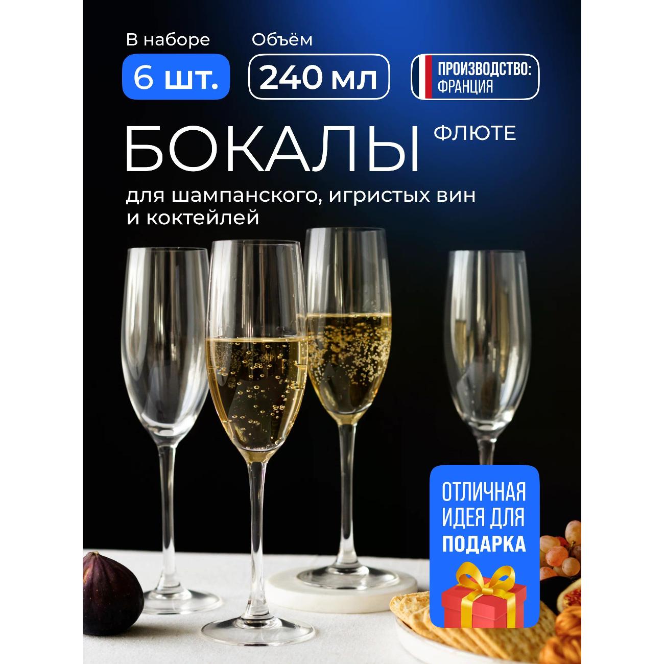 Набор бокалов для шампанского Chef & Sommelier D0796