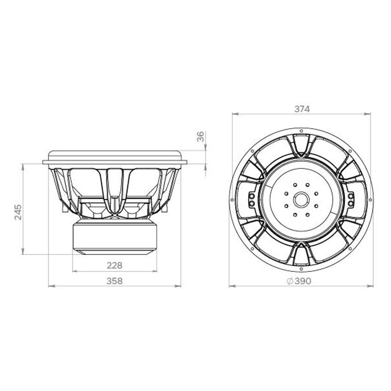 Активный автомобильный сабвуфер SWAT EXE-15D1 v.3