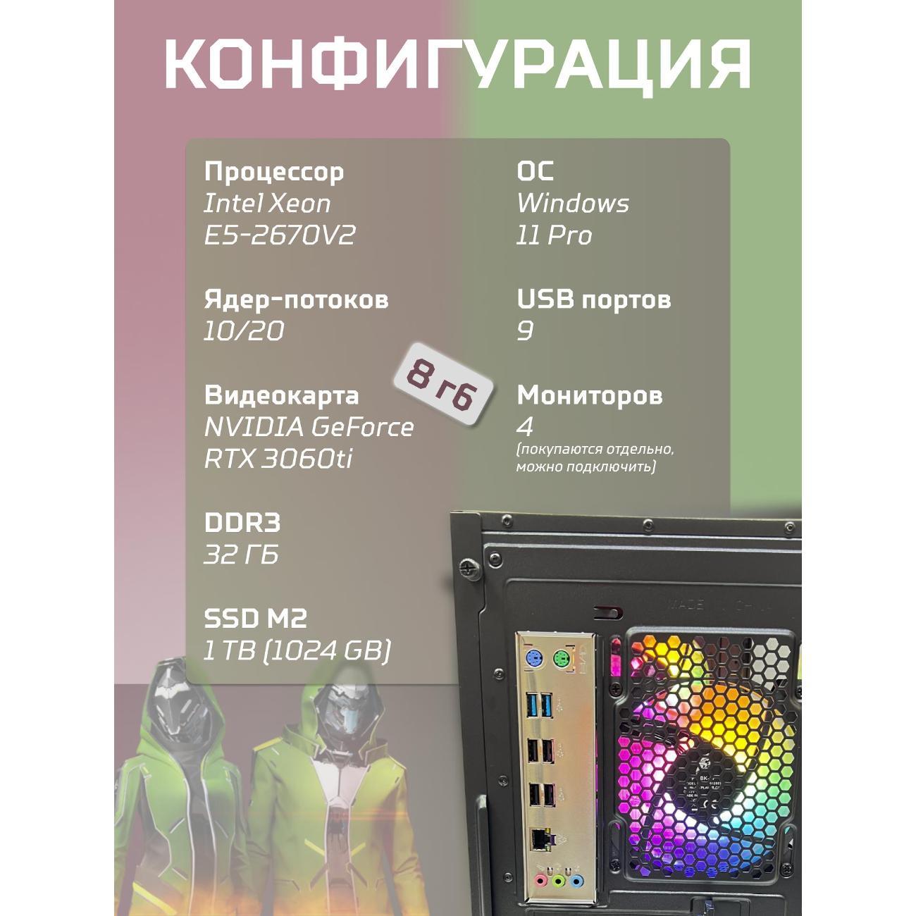 Компьютер БиГ! Комп BlackDragon3060ti-w11Plus