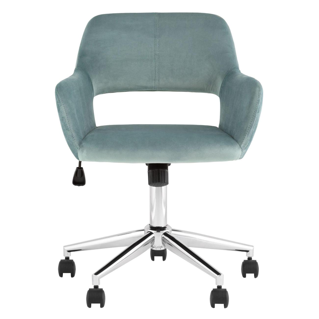 Кресло компьютерное Stool Group ROSS CHROME VELVET Olive 61