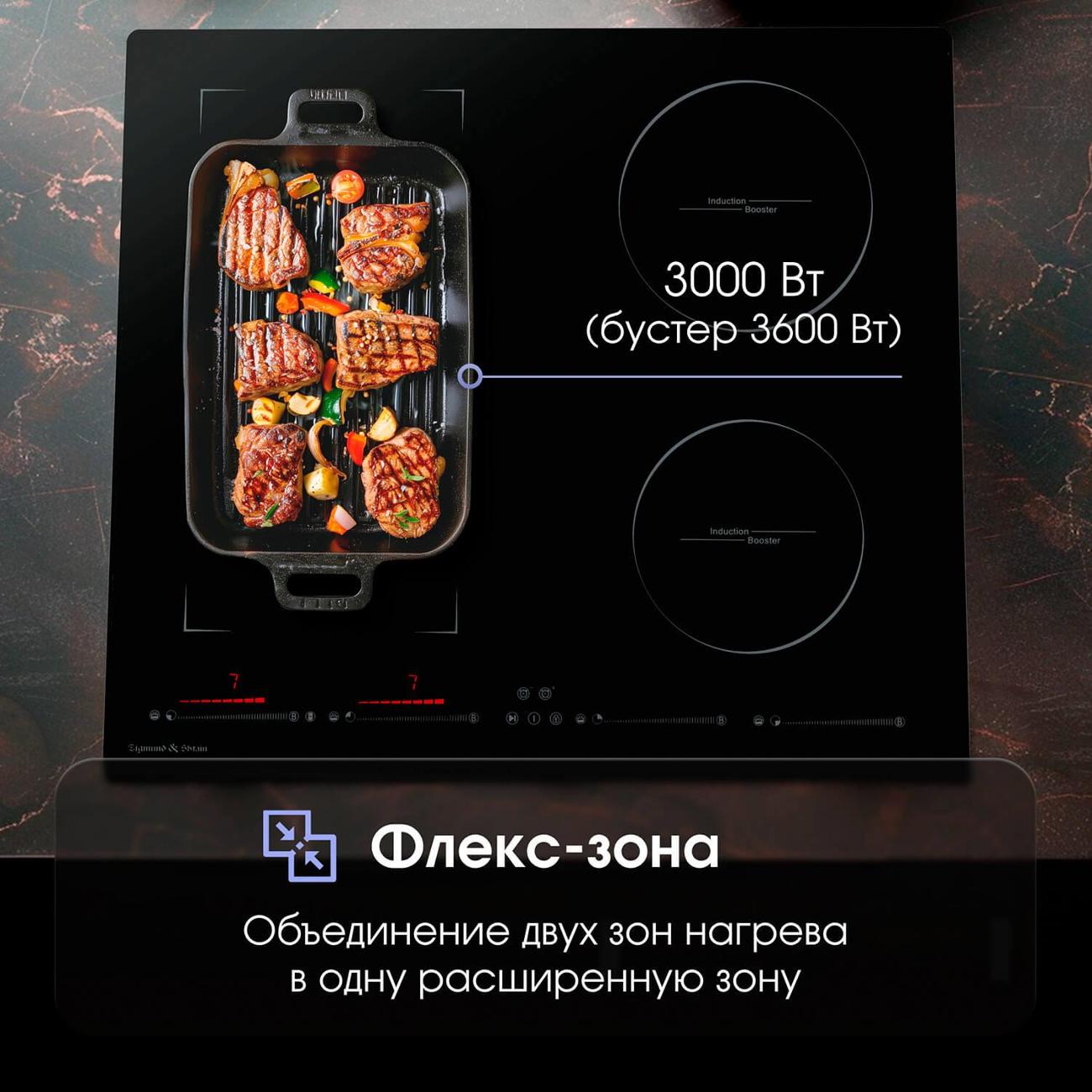 Встраиваемая индукционная панель независимая Zigmund & Shtain CIS 032.60 BX