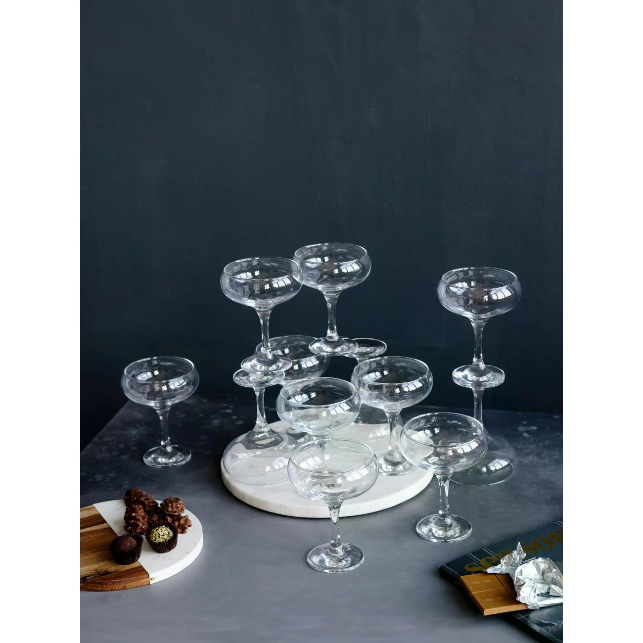 Набор бокалов шампанское-блюдце Pasabahce Bistro 260мл (44411)