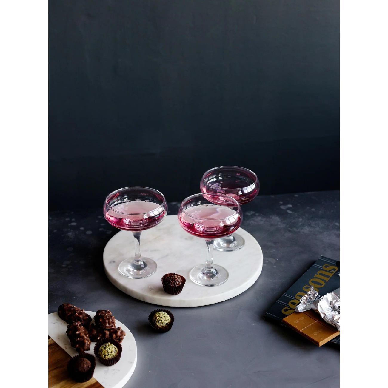 Набор бокалов шампанское-блюдце Pasabahce Bistro 260мл (44411)