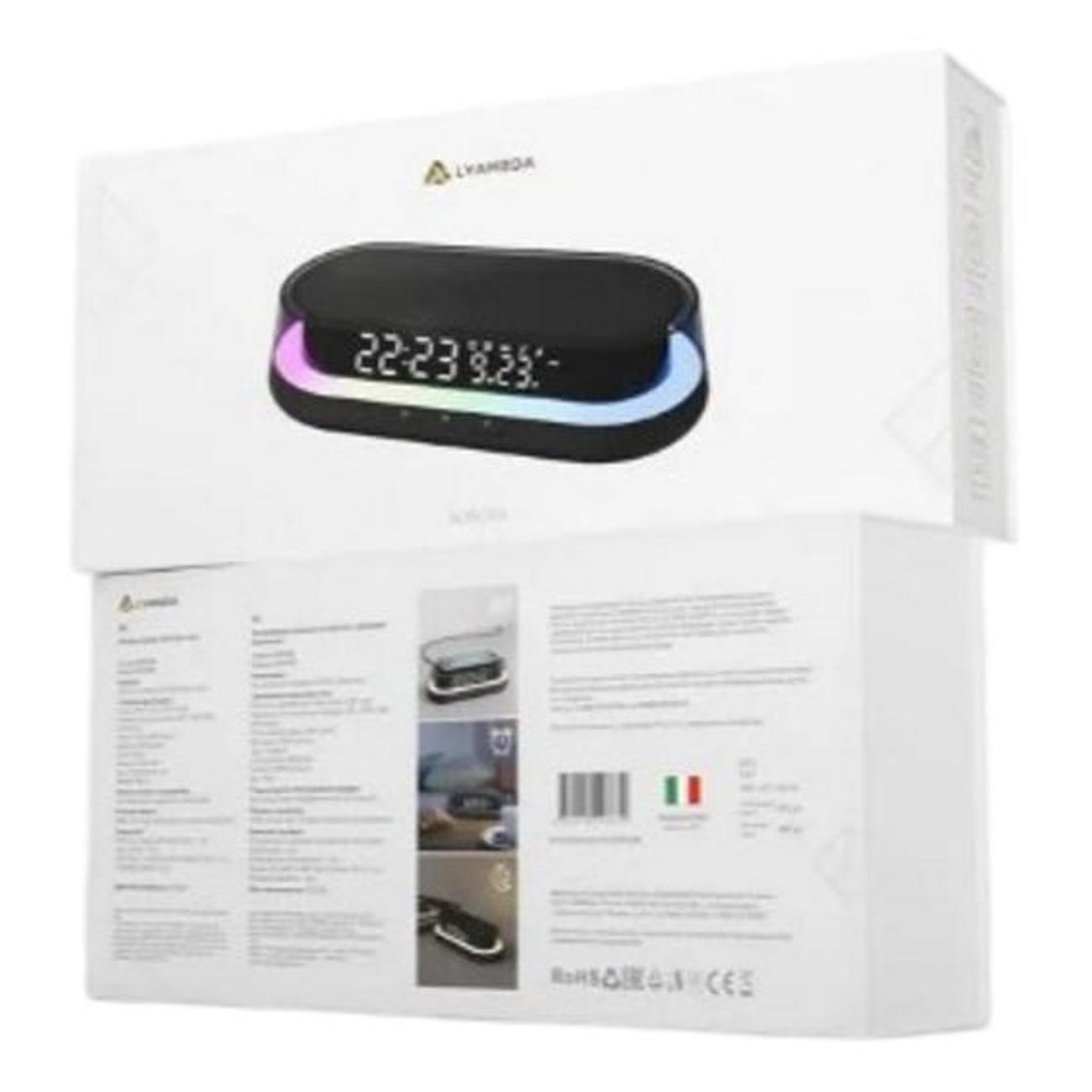 Часы настольные электронные LYAMBDA WCW101-BK