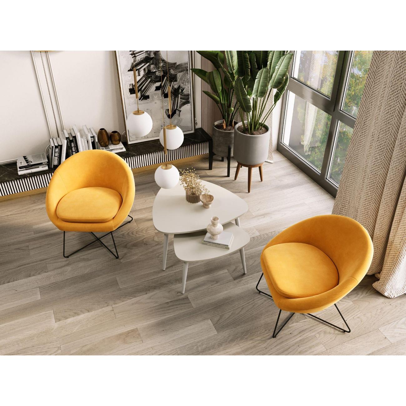 Кресло Stool Group Колумбия,&nbsp;вельвет,&nbsp;оранжевое