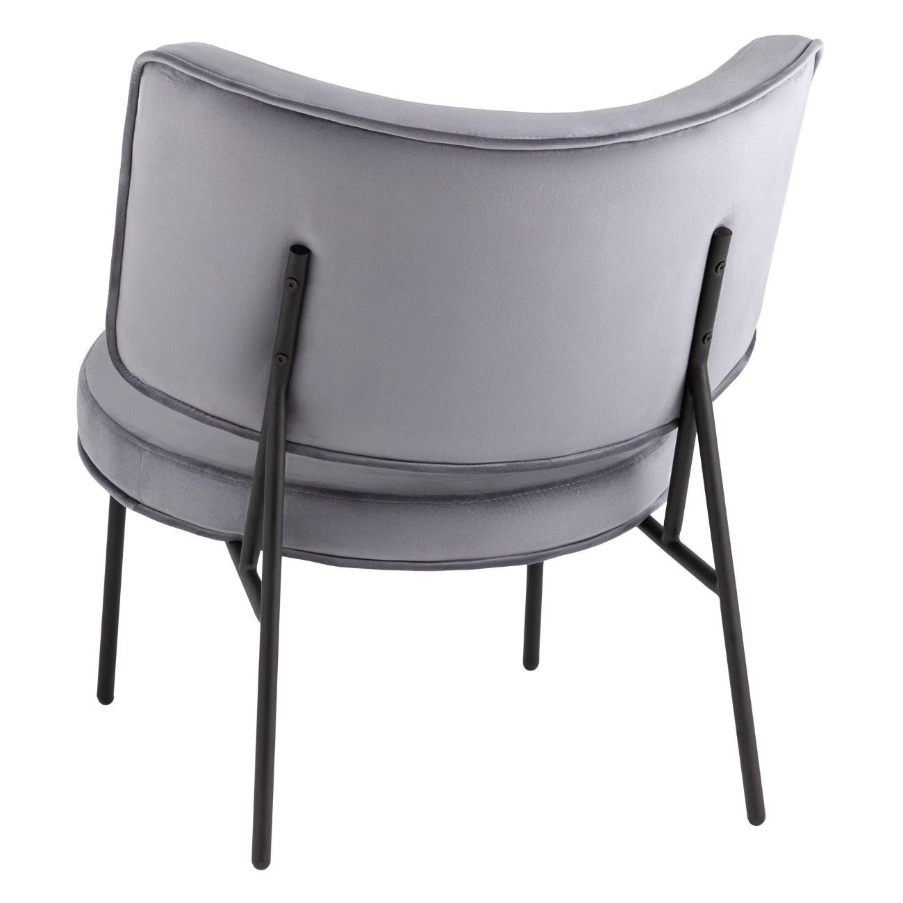 Кресло Stool Group District&nbsp;Lounge&nbsp;велюр&nbsp;серое