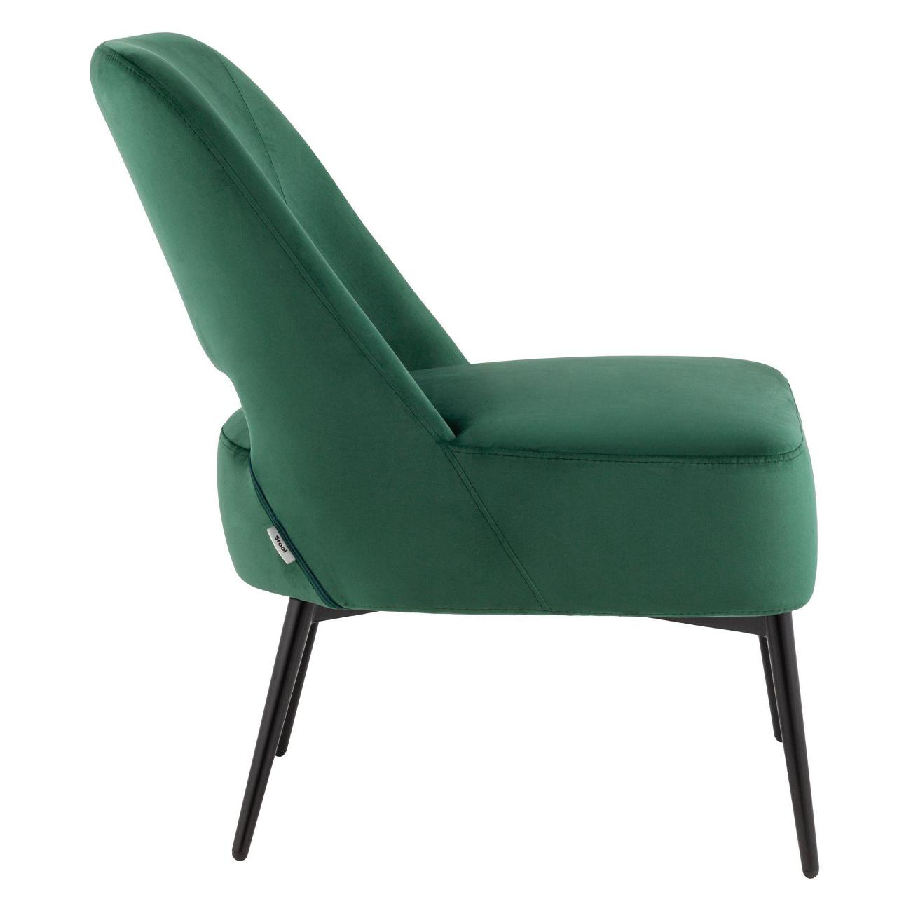 Кресло Stool Group лаунж&nbsp;Бостон&nbsp;велюр&nbsp;зеленое