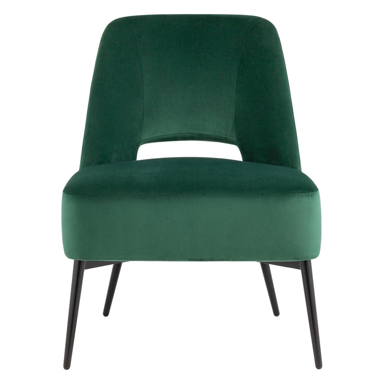 Кресло Stool Group лаунж&nbsp;Бостон&nbsp;велюр&nbsp;зеленое