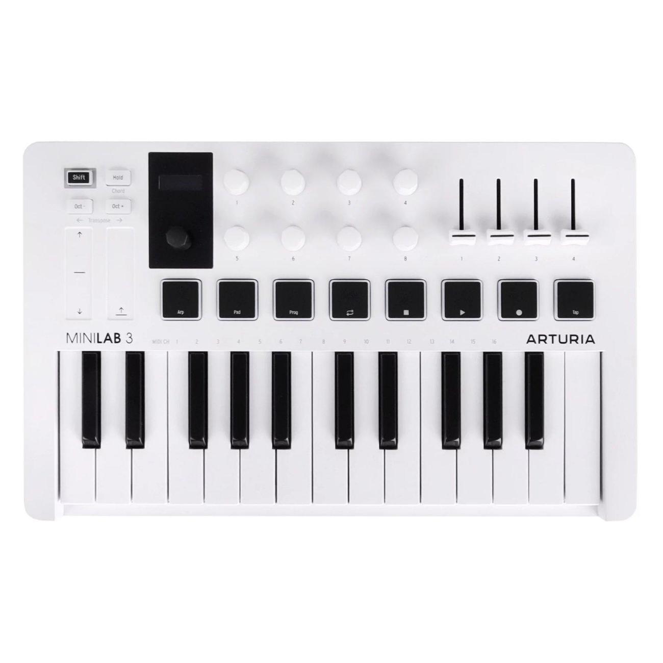 Midi клавиатура Arturia MiniLab 3 белый
