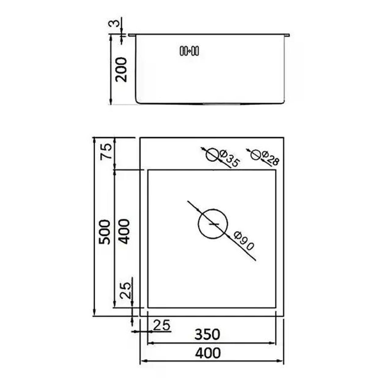Мойка кухонная Wisent WS34050BD/W02-114B