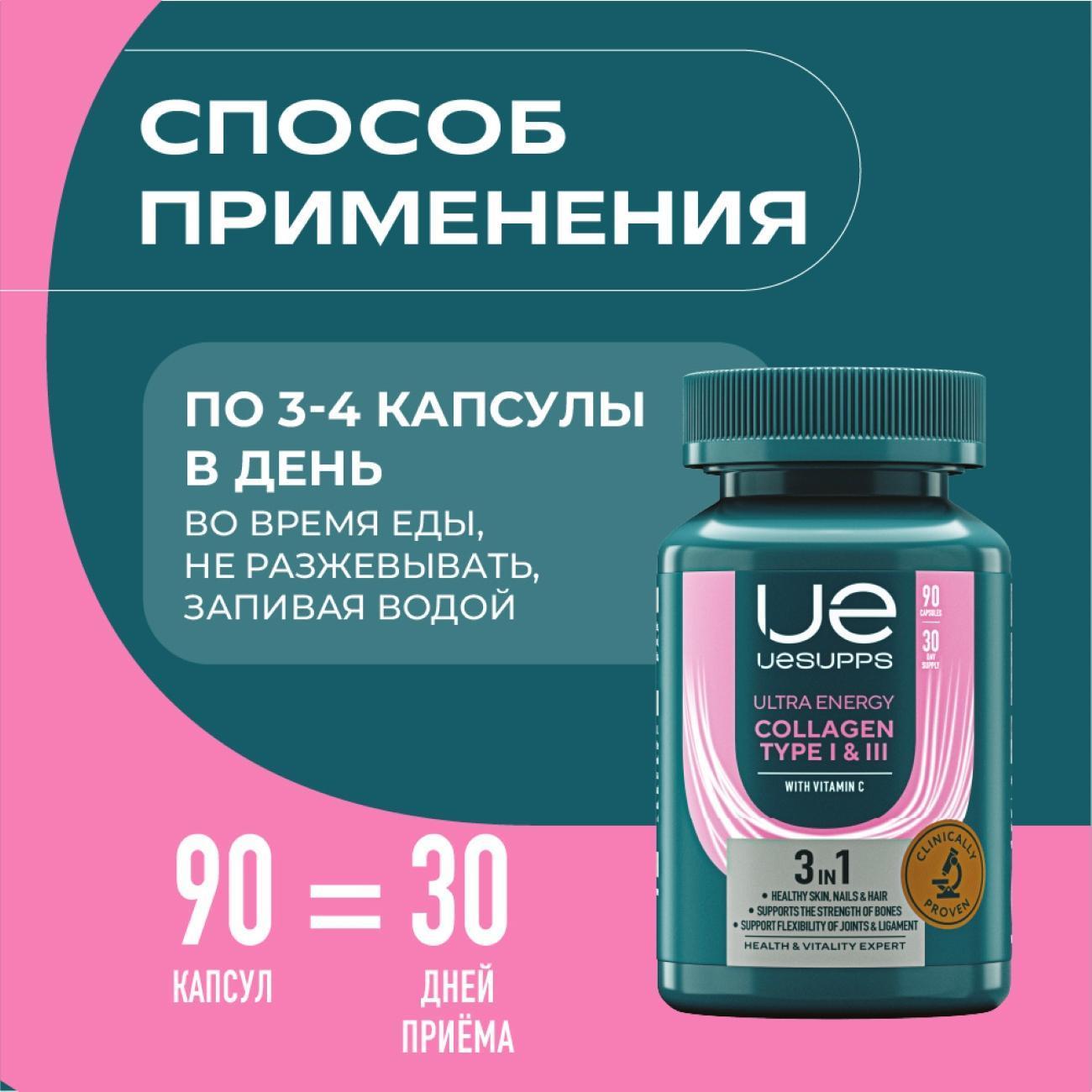 Витаминный комплекс для красоты и здоровья UESUPPS Ultra Energy Beauty Collagen Peptides (UES020717)